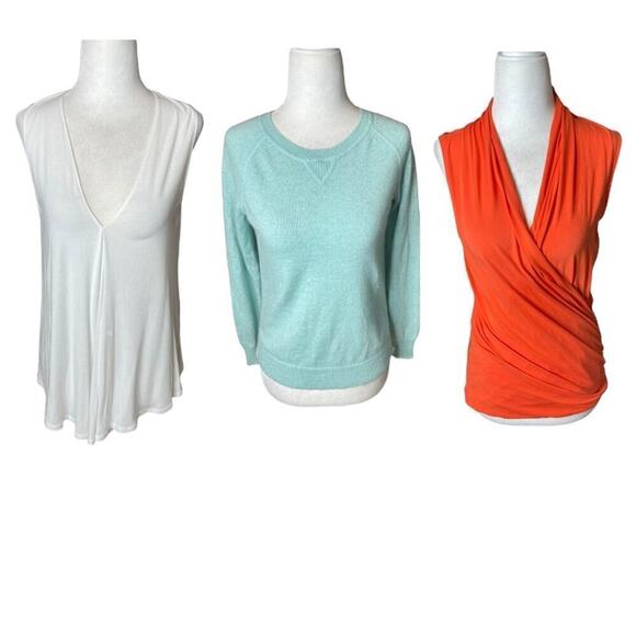 Theory Bundle Women’s Size Small Petite Cashmere Sweater Sleeveless Tops - Picture 1 of 14